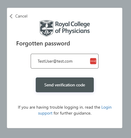 Login issue support
