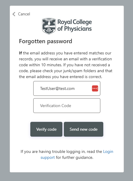 Login issue support